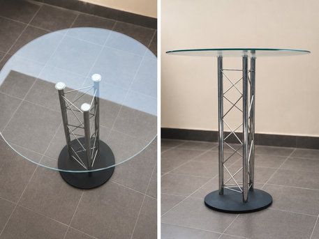 Hidd, Furniture, BHD 19,  Big Elegant Round Glass Table &ndash; Modern Indoor & Outdoor Style
