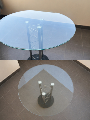 Hidd, Furniture, BHD 19,  Big Elegant Round Glass Table &ndash; Modern Indoor & Outdoor Style