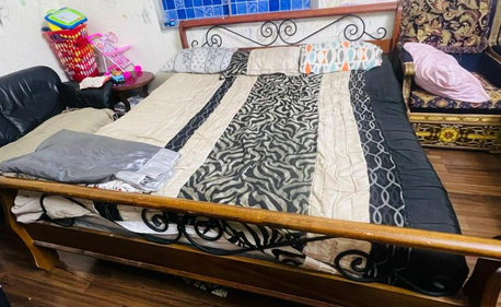 Riffa, Furniture, BHD 25,  Wooden Cot With Matress King Size