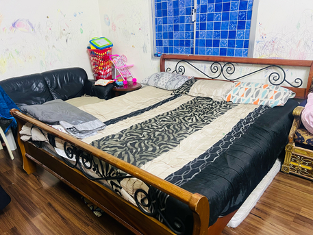 Riffa, Furniture, BHD 25,  Wooden Cot With Matress King Size