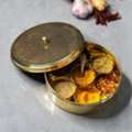 Hand Crafted Brass Spice Box: Every Spice In Its Perfect Place