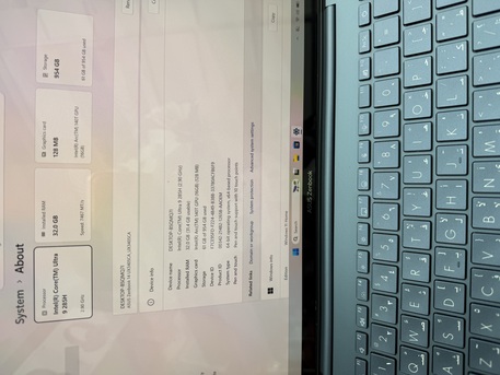 Riyadh, Computers, SAR 4600,  Asus Zenbook 14 Ultra 9 Touch 32GB 1TB 3k Display OLED