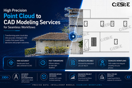 Dallas, Construction, High Precision Point Cloud To CAD Modeling Services For Seamless Workflows