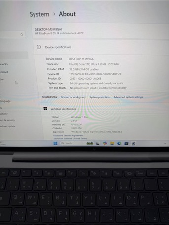 Riyadh, Computers, SAR 4200,  Hp EliteBook 8 G11 14 Ultra 7 32GB/1TB New