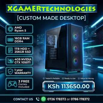 Nairobi, Computers, KES 113650,  Built To Spec AMD 5600G 16gb DDR4 RAM Desktop
