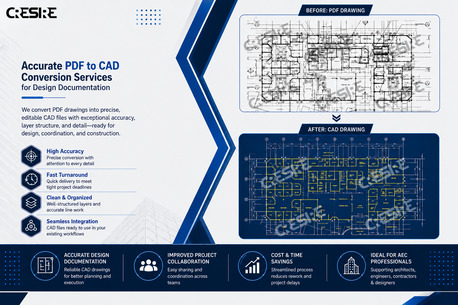 Boston, Construction, Accurate PDF To CAD Conversion Services For Design Documentation