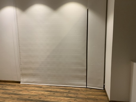 Al Seef, Furniture, BHD 700,  Premium Dark Gray Blackout Curtains With White Roller Blinds