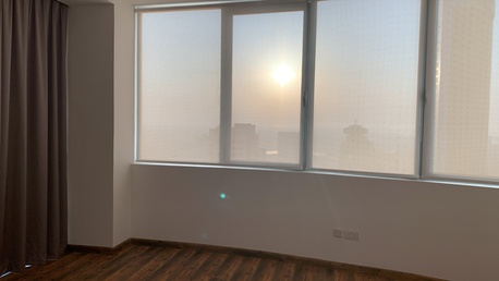 Al Seef, Furniture, BHD 700,  Premium Dark Gray Blackout Curtains With White Roller Blinds