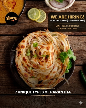 Riyadh, Jobs, JOB VACANCY: PARATHA MAKER (Catering Camp)