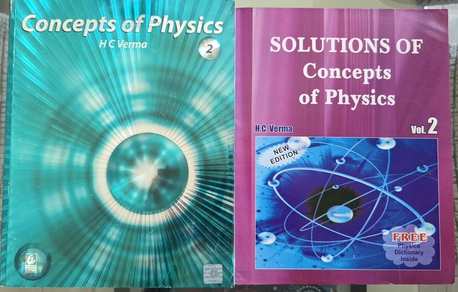 Adliya, Books, BHD 2,  HC Verma Concepts Of Physics Vol 1 & 2 Text Book + Matching Solutions Book Combo