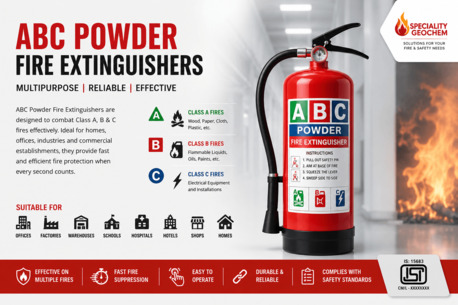 Mumbai, Industrial Machinery, ABC Powder Fire Extinguishers Manufacturer In India | Reliable Protection Against Class A,