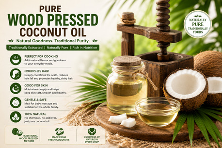 Mumbai, Health & Beauty Items, INR 400,  Pure Wood Pressed Coconut Oil For Healthy Daily Living