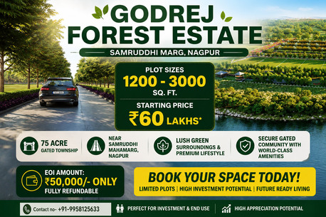 Nagpur, Residential Plots, INR 6000000,  1200 Sq. Feet,  A New Benchmark In Plot Development At Godrej Forest Estate Nagpur