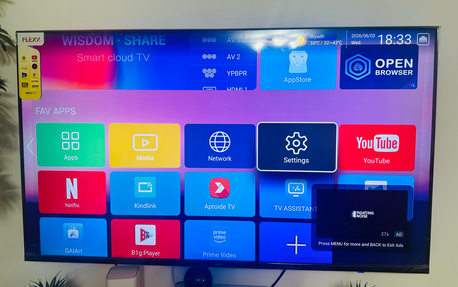 Riyadh, Electronics, SAR 700,  FLEXY 4K ULTRA HD Smart TV 55 Inch