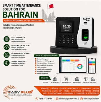 Isa Town, Software, BHD 75,  Time Attendance Machine Installation For Business In Bahrain