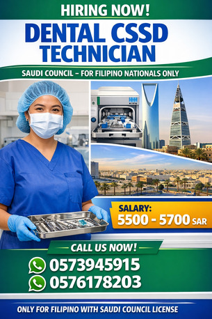 Al Aqiq, Jobs, Cssd Technican