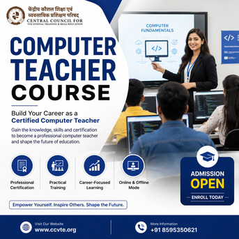 New Delhi, Education, Admission Open &ndash; Computer Teacher Training Course With Certificate