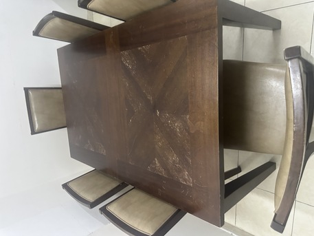 Riyadh, Furniture, SAR 600,  Dining Table With 6 Chairs For Sale