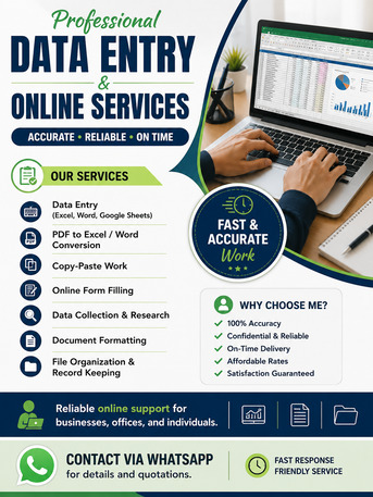 Riyadh, Education, Professional Data Entry & Online Administrative Services