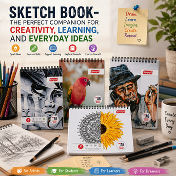 Mumbai, Materials, INR 70230,  Sketch Book-The Perfect Companion For Creativity, Learning, And Everyday Ideas