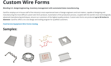 New York, Electronics, Custom Wire Forms Manufacturer | Engineered Wire Parts &ndash; GardTec
