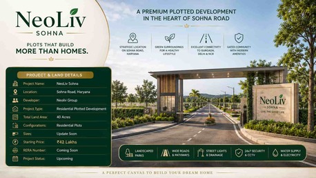 Haryana, Real Estate, NeoLiv Sohna Residential Plots On Sohna Road Haryana