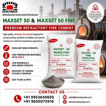 Faridabad, Materials, INR 1200,  Best Refractory Mortar Maxset 50 And Maxset 50 Fine In Rajasthan