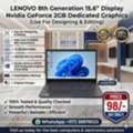 BHD 98,  Lenovo Core I5 8th Gen NVIDIA GeForce 2GB Graphics (Total 8GB) 12GB Ram 15.6" Display