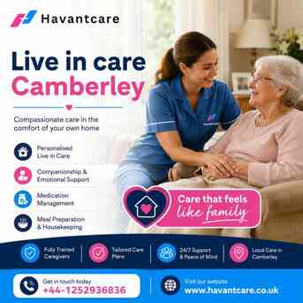 London, Health, Live In Care Camberley | Trusted Home Care Support By Havant Care Ltd.