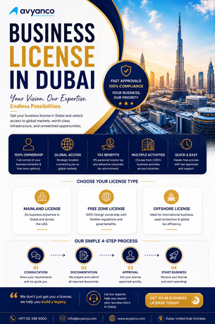 Dubai, Business, Get Your Business License In Dubai &ndash; Avyanco Business Setup Consultancy