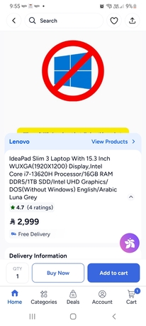 Jeddah, Computers, SAR 2650,  IdeaPad Slim 3 Laptop With 15.3 Inch I7 1tb