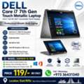 BHD 119,  DELL Touch 2 In 1 Laptop Core I7 15.6" FHD Touch 360* Flip Display 8GB RAM (Metallic Body)