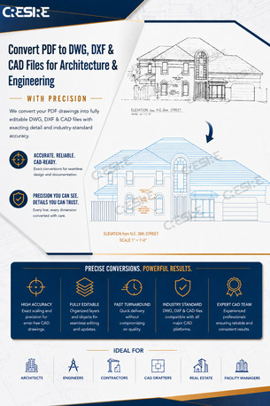 Chicago, Construction, Convert PDF To DWG, DXF & CAD Files For Architecture & Engineering
