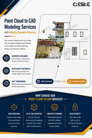 Dallas, Construction, Point Cloud To CAD Modeling Services With Industry Standard Accuracy