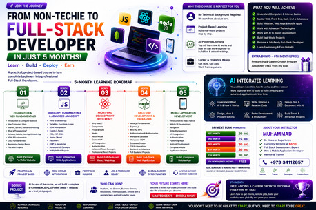 Manama, Education, Become A Full-Stack Developer In Just 5 Months