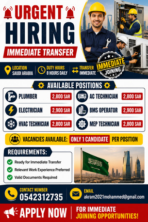  , HIRING – IMMEDIATE TRANSFER JOB LETTER TODAY ISSUE, 1