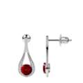 USD 5466,  Elegant Ruby Earrings In Round Shape Design