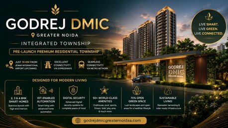 Greater Noida, Real Estate For Sale, INR 10000000,  2 BR,  1234 Sq. Feet,  Invest In Godrej DMIC Township Greater Noida For Future Growth
