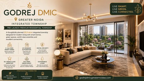 Greater Noida, Real Estate For Sale, INR 10000000,  2 BR,  1234 Sq. Feet,  Invest In Godrej DMIC Township Greater Noida For Future Growth