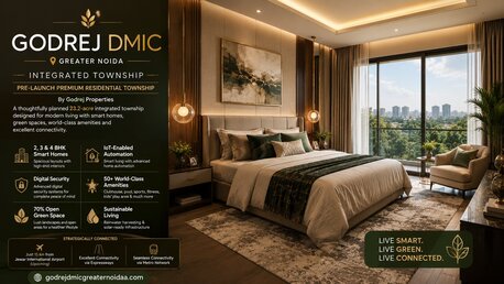 Greater Noida, Real Estate For Sale, INR 10000000,  2 BR,  1234 Sq. Feet,  Invest In Godrej DMIC Township Greater Noida For Future Growth