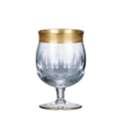 Jessie Crystal Cognac Glasses With Gold Detailing Set