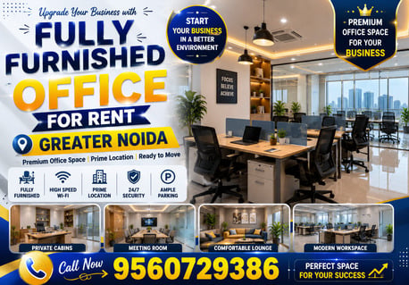 Greater Noida, Real Estate, Ready To Move! Fully Furnished Office For Rent In Greater Noida