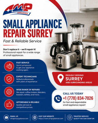 Surrey, Appliance Repair, Small Appliance Repair Surrey &ndash; Fast & Reliable Service