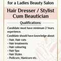 Hair Dresser / Stylist Cum Beautician