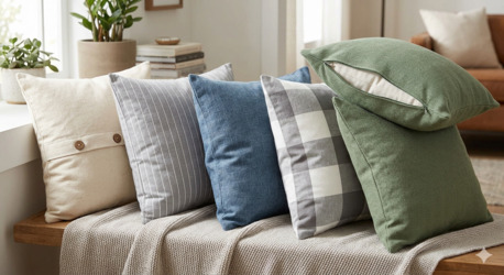 Mumbai, Household Items, INR 699,  Cotton Pillow Covers For Pillows Handloom Woven, 18x27 Inches, Pure Cotton, Natural Dyes |