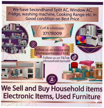 Manama, Air Conditioners, BHD 340,  🏖🏖We Buy Used Household Items Ac Fridge Washing Machine Cooking Range Etc