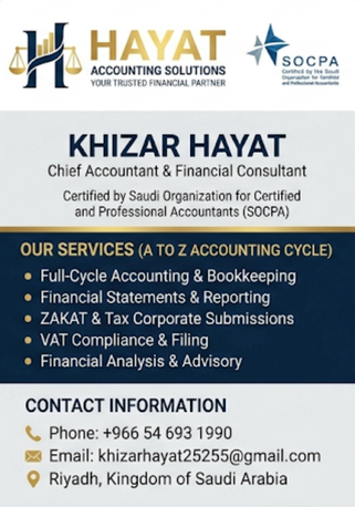 Riyadh, Accounting, End-to-End (A To Z) Accounting & ZATCA Compliance Services For Businesses