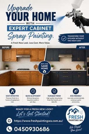 Perth, Business, Upgrade Your Home With Expert Cabinet Spray Painting