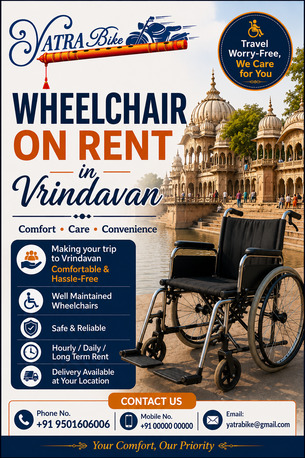 Lucknow, Travel, Wheelchair On Rent In Vrindavan