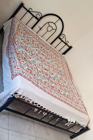 Muharraq, Furniture, BHD 22,  STEEL DOUBLE BED WITH MEDICATED MATTRESS FOR SALE
